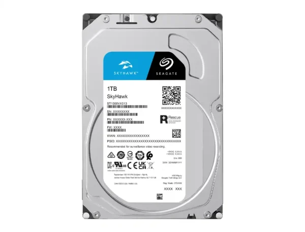 Disco Duro Seagate Skyhawk 1Tb, Sata 6Gb/S, 256Mb Cache, 3.5", Ideal Para Vigilancia Y Almacenamiento